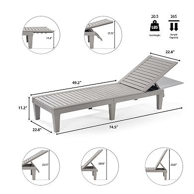 Nestl 4PC Outdoor Chaise Lounge Chair