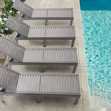 Nestl 4PC Outdoor Chaise Lounge Chair