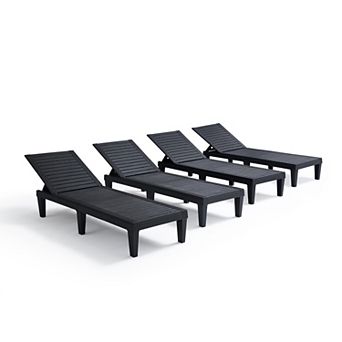 Nestl 4 pc Outdoor Chaise Lounge Chair