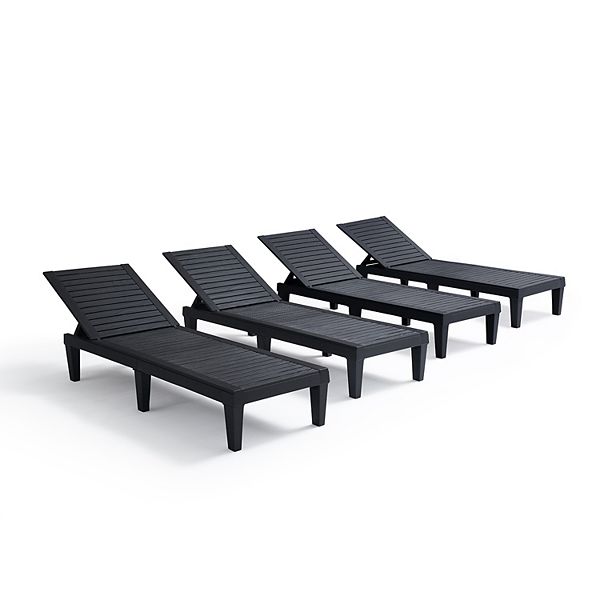 Nestl 4PC Outdoor Chaise Lounge Chair