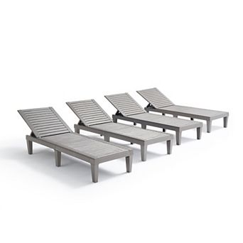 Nestl 4 pc Outdoor Chaise Lounge Chair