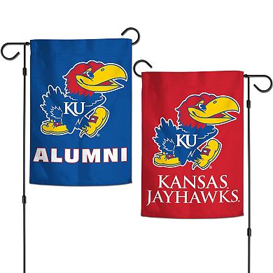 "WinCraft Kansas Jayhawks 12"" x 18"" Double-Sided Alumni Garden Flag"