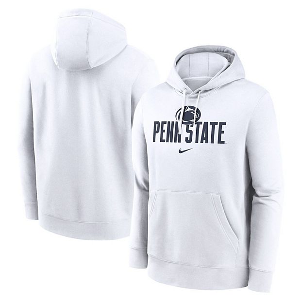 Men s Nike White Penn State Nittany Lions Primetime Club Fleece Pullover Hoodie