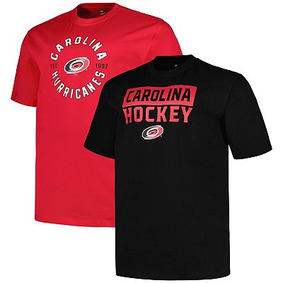 Men s Fanatics Carolina Hurricanes Big Tall 2 Pack T Shirt Set