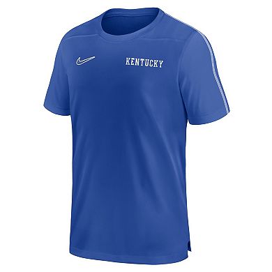 Men's Nike Royal Kentucky Wildcats 2024 Sideline Coach Performance Top