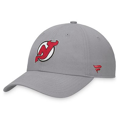 Men's Fanatics Gray New Jersey Devils Extra Time Adjustable Hat
