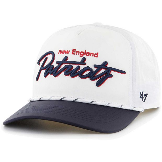 Men s 47 White New England Patriots brrr technology Chamberlain Hitch Adjustable Hat