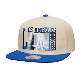 Men's Mitchell & Ness Cream Los Angeles Dodgers Cooperstown Collection Speed Zone Snapback Hat
