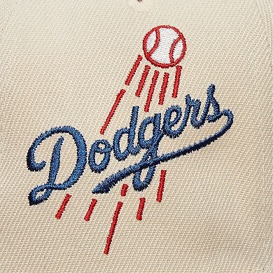 Men's Mitchell & Ness Cream Los Angeles Dodgers Cooperstown Collection Speed Zone Snapback Hat