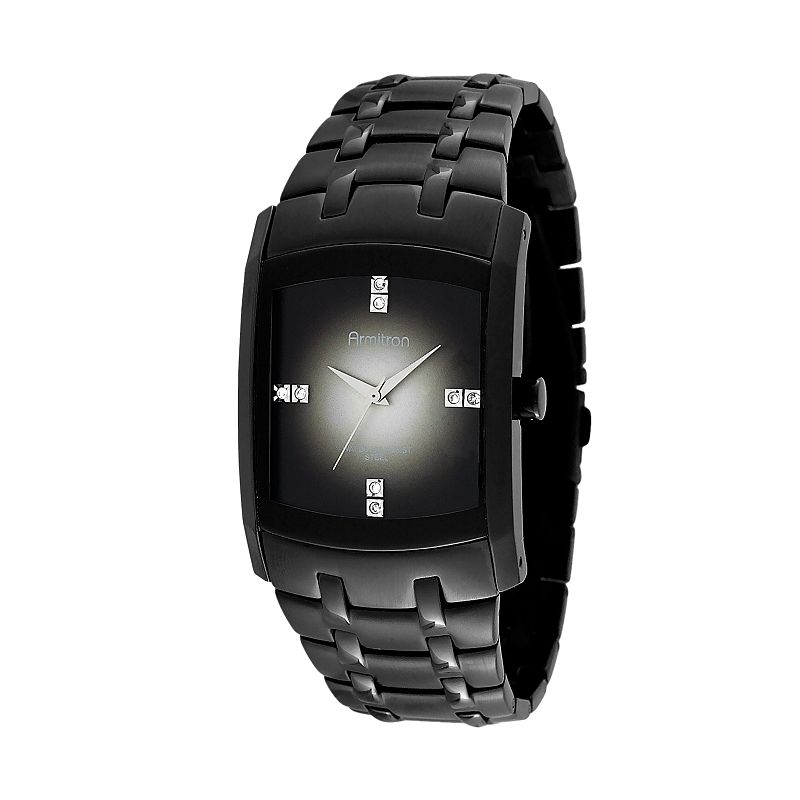 UPC 086702472666 product image for Armitron Men's Crystal Stainless Steel Watch - 20/4507DGTI, Size: Medium, Black | upcitemdb.com