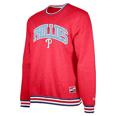 Men's New Era Red Philadelphia Phillies Father's Day Pullover Sweatshirt