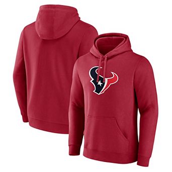 Men's Fanatics Red Houston Texans Primary Logo Pullover Hoodie