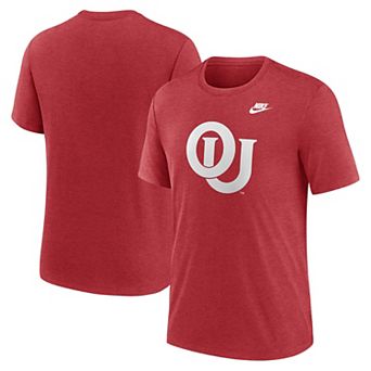 Men's Nike Heather Crimson Oklahoma Sooners Blitz Evergreen Legacy Primary Tri-Blend T-Shirt