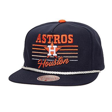 Men's Mitchell & Ness Navy Houston Astros Radiant Lines Deadstock Snapback Hat