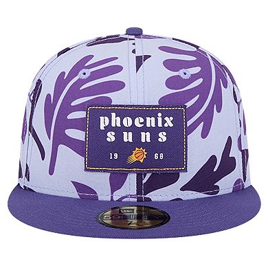 Men's New Era Purple Phoenix Suns Palm Fronds 2-Tone 59FIFTY Fitted Hat