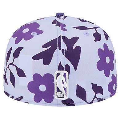 Men's New Era Purple Phoenix Suns Palm Fronds 2-Tone 59FIFTY Fitted Hat
