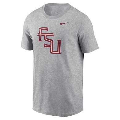 Men's Nike Heather Gray Florida State Seminoles Primetime Alternate Logo T-Shirt