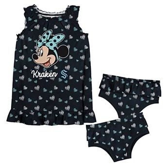 Girls Infant Deep Sea Blue Seattle Kraken 2 pc Minnie Mouse�۪s Bow Tank Top & Bloomers Set