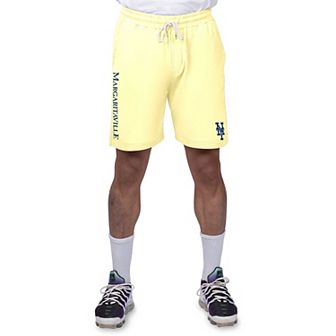 Men's Margaritaville Yellow New York Mets Peached French Terry Shorts