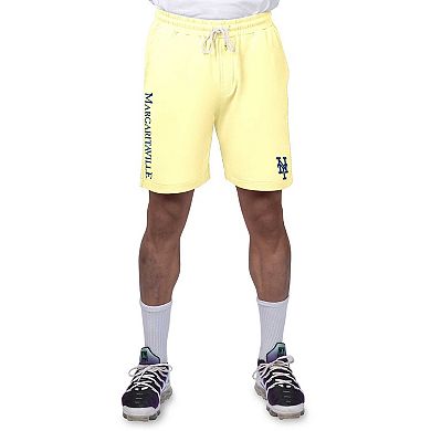 Men's Margaritaville Yellow New York Mets Peached French Terry Shorts