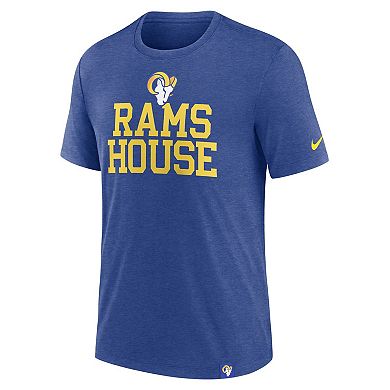 Men's Nike Royal Los Angeles Rams Blitz Tri-Blend T-Shirt
