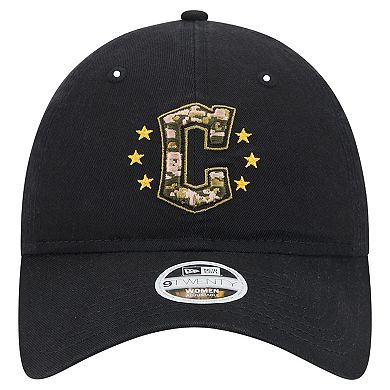 Women's New Era Black Cleveland Guardians 2024 Armed Forces Day 9TWENTY ...