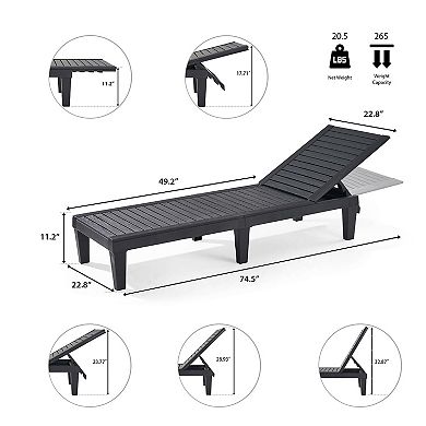 Nestl 2PC Outdoor Chaise Lounge Chair