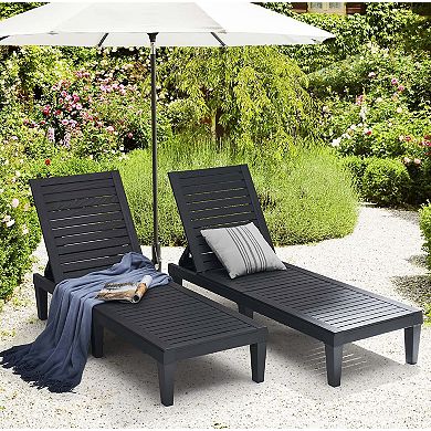 Nestl 2PC Outdoor Chaise Lounge Chair