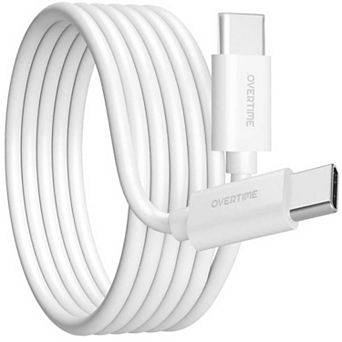 Overtime 10ft USB Type C Charging Cable for iPhone 15, Samsung, Pixel, and More (OTDCUSBCTC10WH)