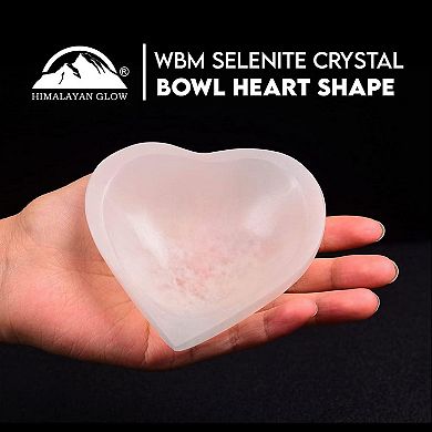 Selenite Crystal Heart Shape Bowl 10cm, Reiki Healing Medication & Home Decoration Stone