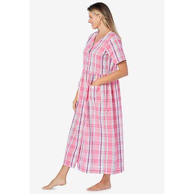 Only Necessities Plus Size Long Seersucker Lounger