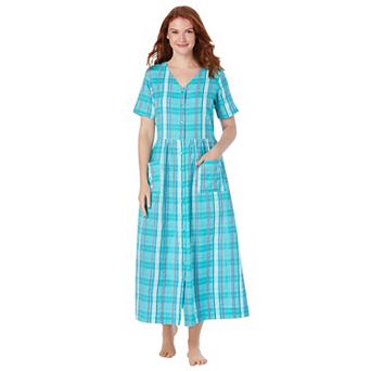 Only Necessities Plus Size Long Seersucker Lounger