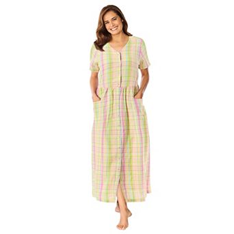 Only Necessities Plus Size Long Seersucker Lounger