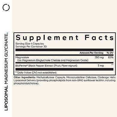 Codeage Magnesium Glycinate Chelate Mineral Supplement 1-month Supply 120 ct