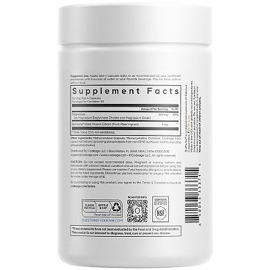 Codeage Magnesium Glycinate Chelate Mineral Supplement 1-month Supply 120 ct
