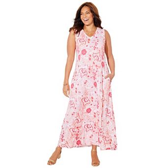 Catherines Women's Plus Size Morning To Midnight Maxi Dress (with Pockets)