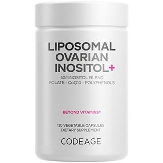 Codeage Liposomal Ovarian Inositol + Folate & CoQ10 Supplement 120 ct