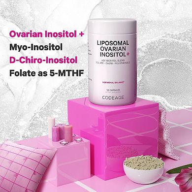 Codeage Liposomal Ovarian Inositol + Folate & CoQ10 Supplement 120 ct