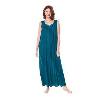 Only Necessities Plus Size Long Tricot Knit Nightgown
