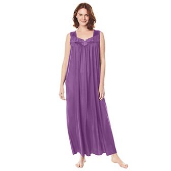 Only Necessities Plus Size Long Tricot Knit Nightgown