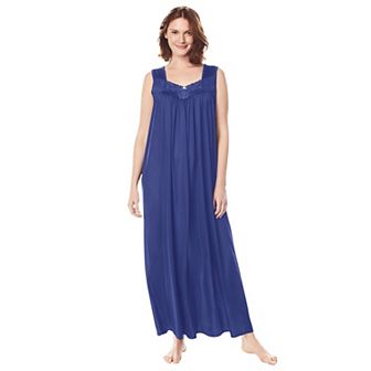 Only Necessities Plus Size Long Tricot Knit Nightgown