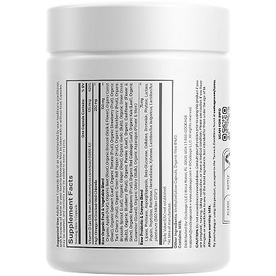 Codeage Raw Vitamin D3+ 5000 Iu, Omega-9, Probiotics, Digestive Enzymes, Raw Fruits & Greens, 60 Ct