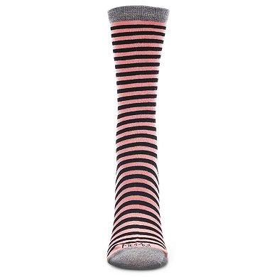 Colorful Stripes Bamboo Blend Crew Socks