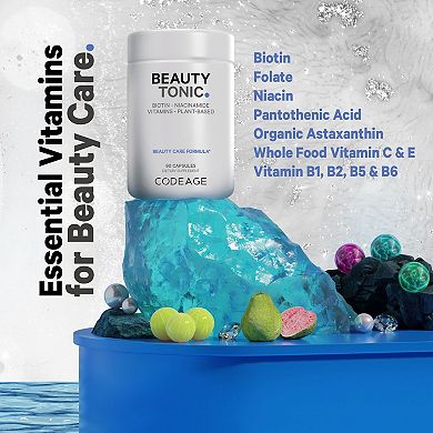 Codeage Beauty Tonic Biotin Supplement + Vitamins & Minerals 90 ct
