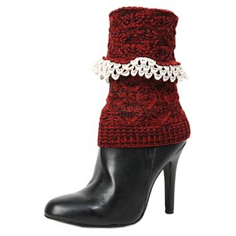 Icing Crochet Trim Knit Boot Topper