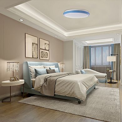 Modern Round Led Ceiling Light Fixture Flush Mount Lighting, 6500k Daylight, Medium