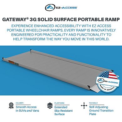 Ez-access Gateway 3g 10 Foot Solid Surface Aluminum Portable Wheelchair Ramp