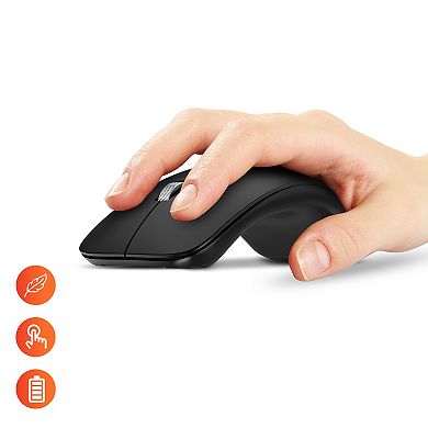 Delton S10 Curved Ergonomic Wireless Mouse, 2.4GHz USB Mouse (DMERGS10-WB)