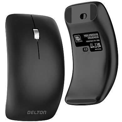 Delton S10 Curved Ergonomic Wireless Mouse, 2.4GHz USB Mouse (DMERGS10-WB)