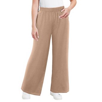 June + Vie Women's Plus Size Wide-leg Pant